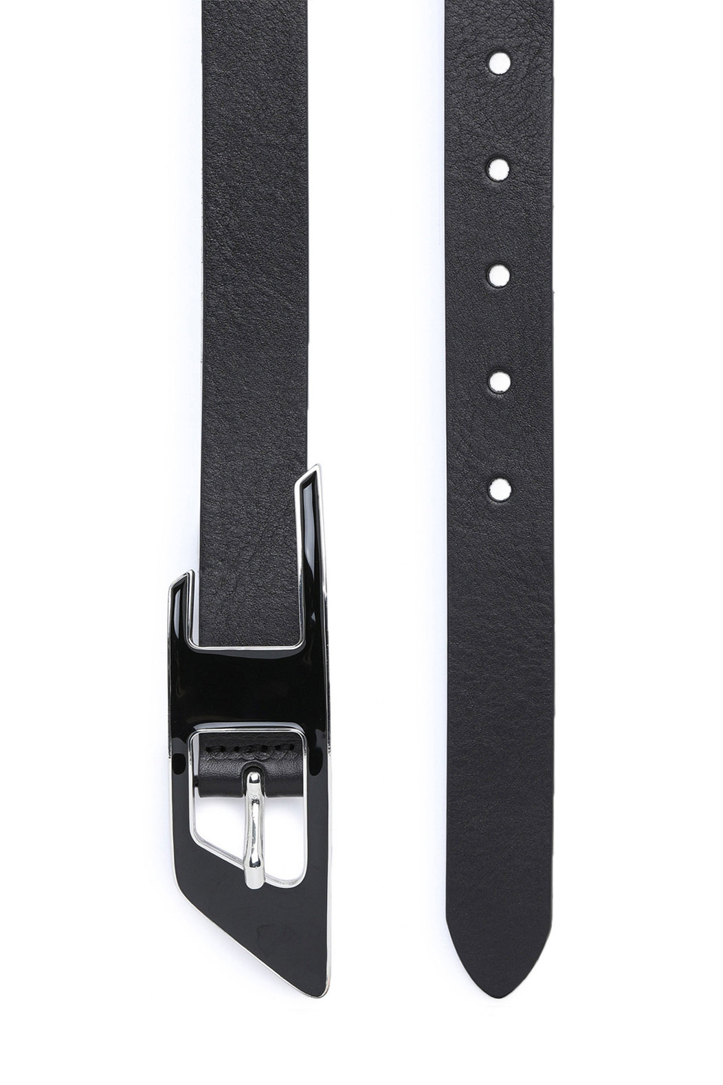 Leather Belt With Enamelled D Buckle | Diesel