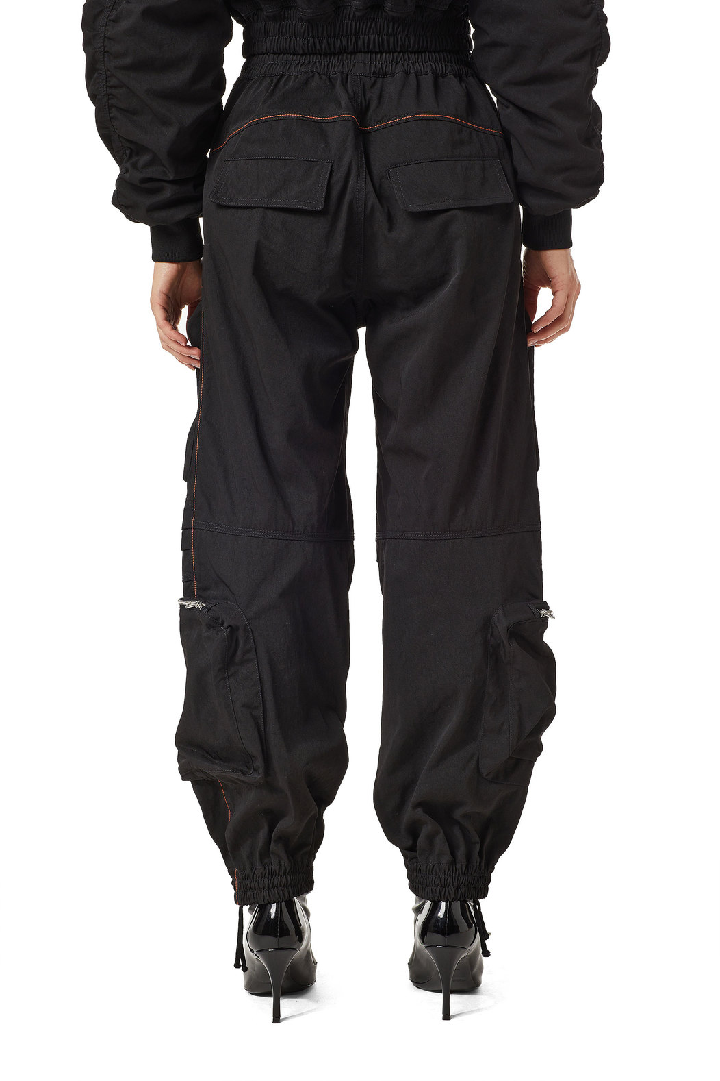Cargo pants in matte nylon