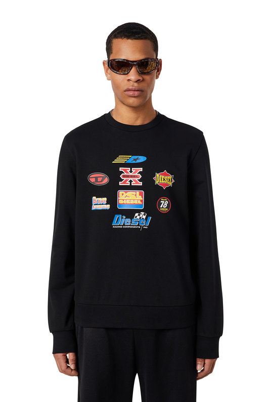 Sweatshirt with racing logo graphics
