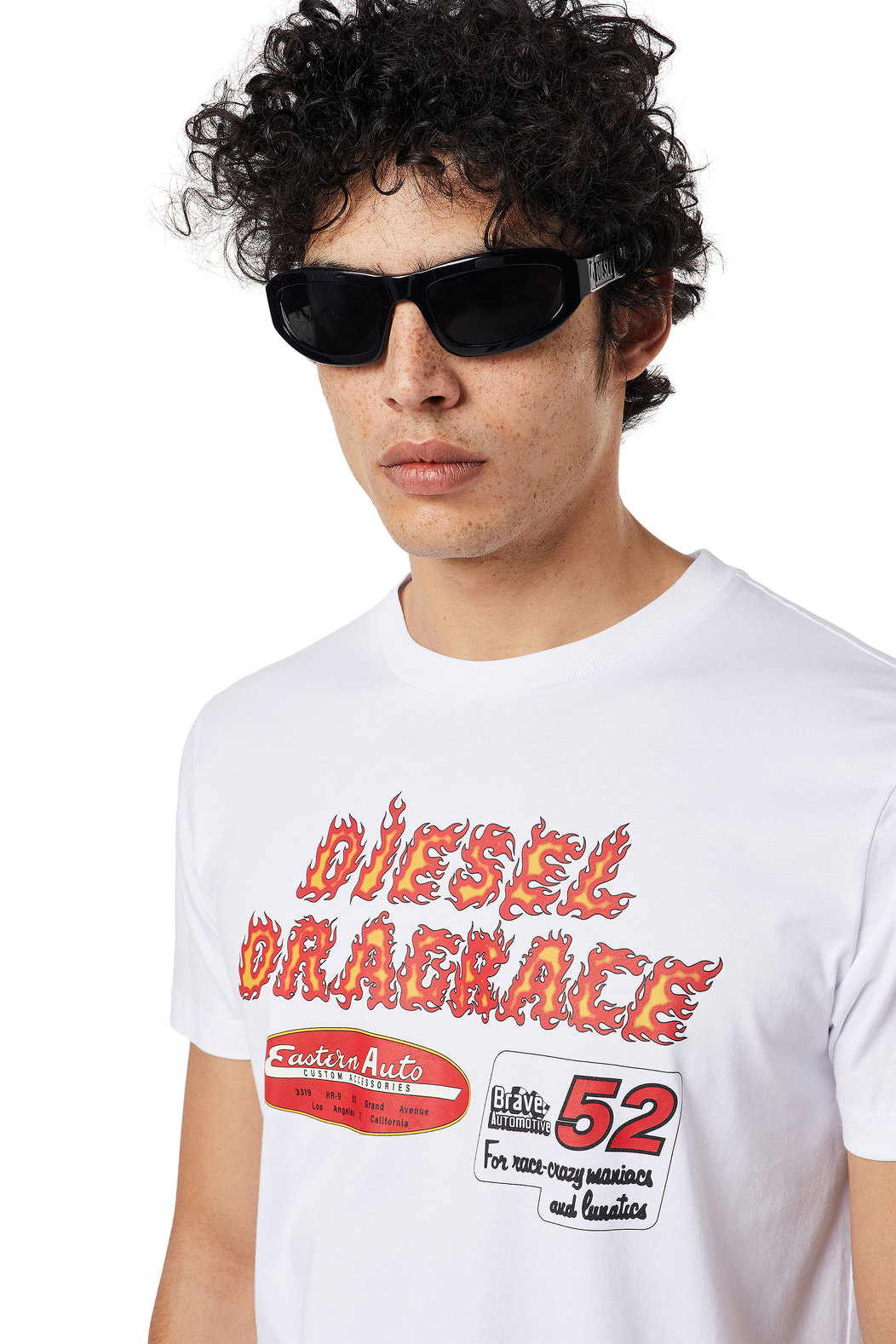 T-shirt with drag race print