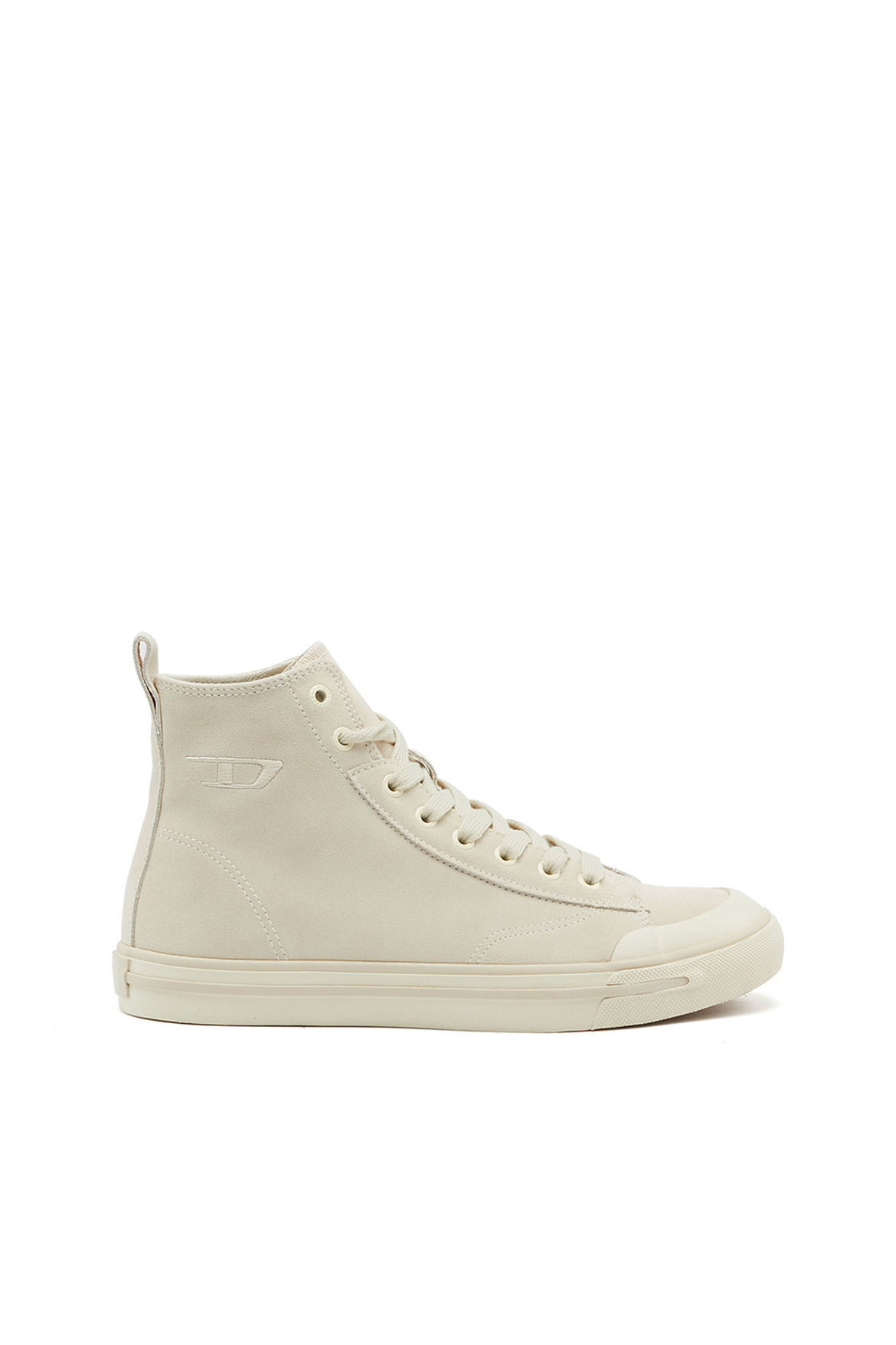 High-top suede sneakers with oval patch | Diesel