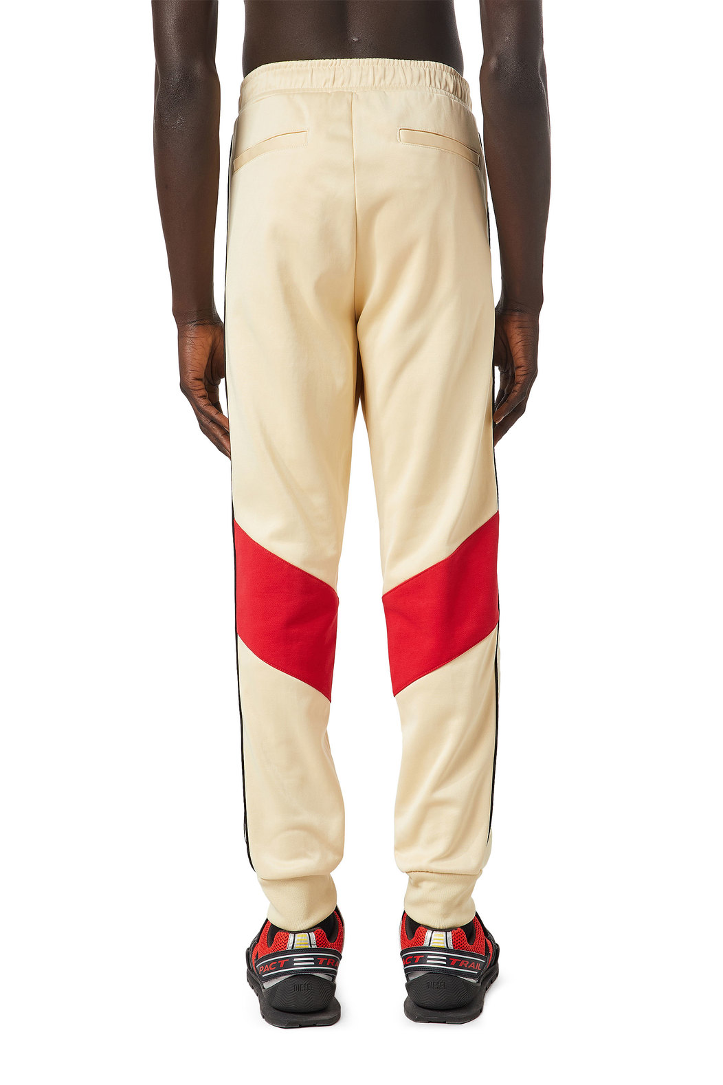 Double-knit sweatpants with piped bands