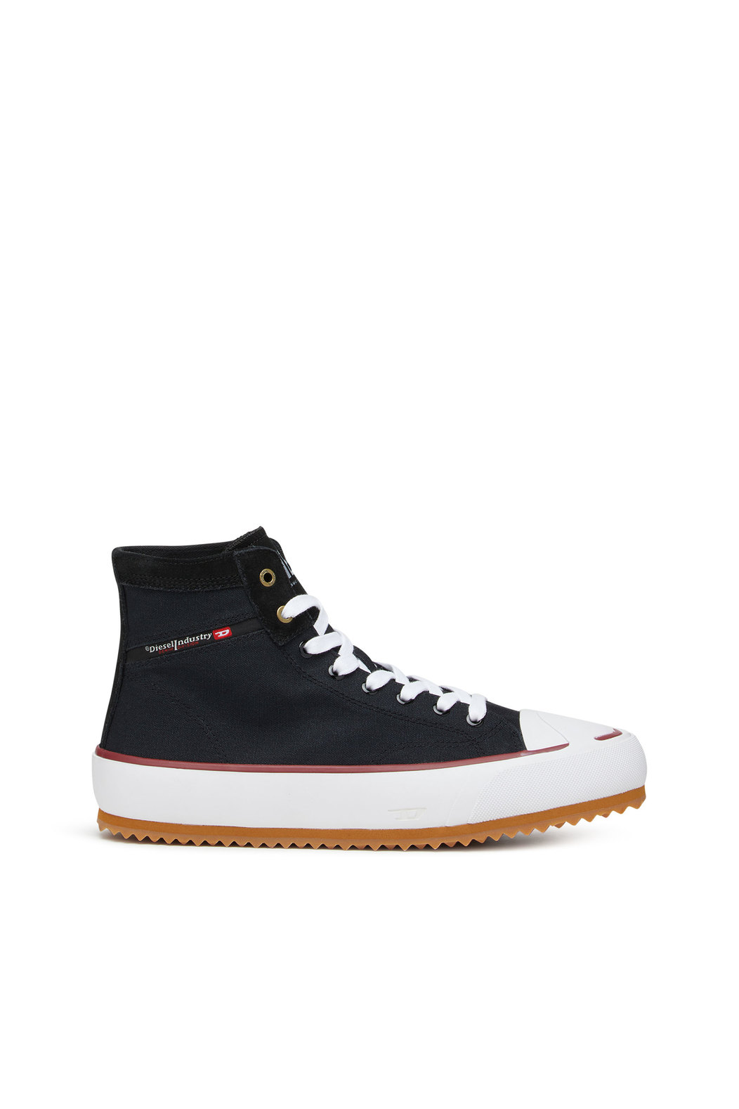 High-top sneakers in washed canvas
