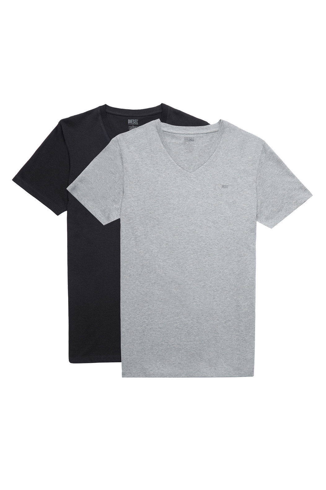 V-Neck T-Shirts With Logo Print - 2 Pack