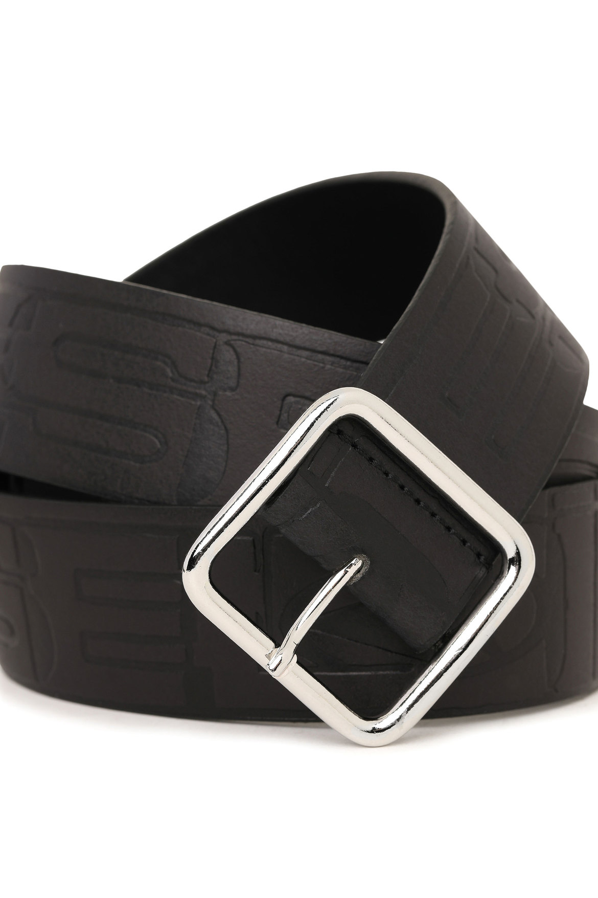 Leather Belt With Debossed Logo | Diesel