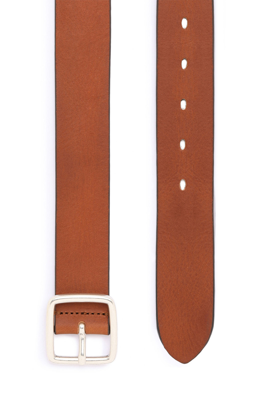 Leather belt with camo logo