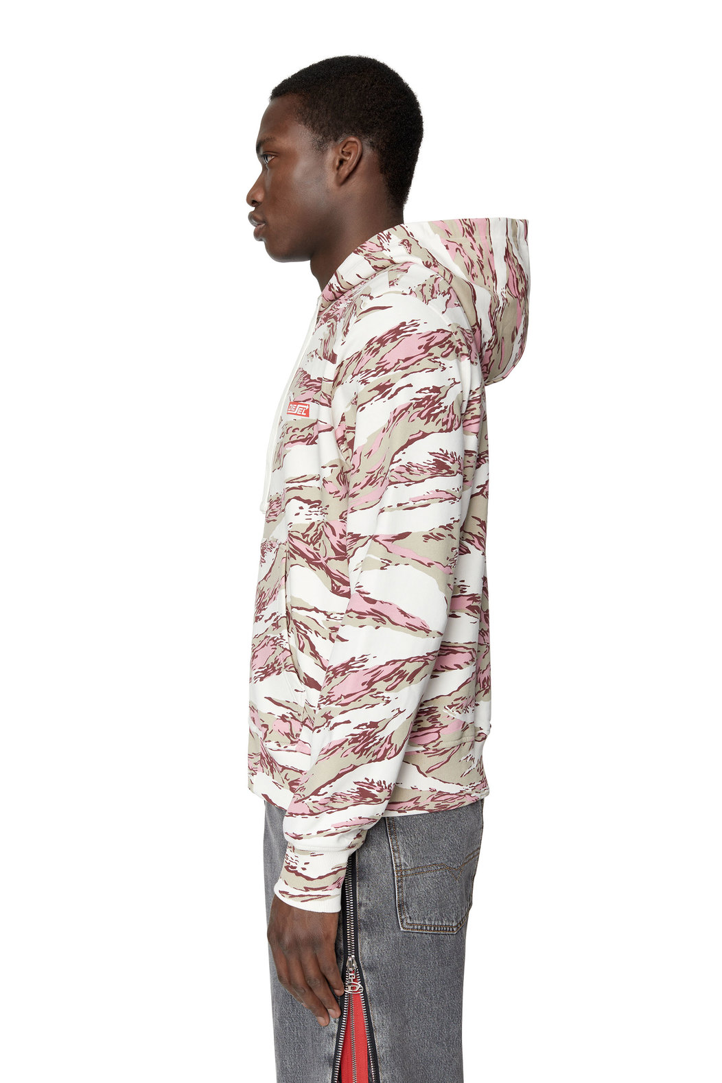 Hoodie with graphic camo print