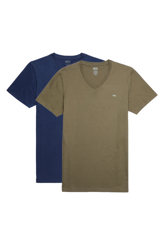 Two-pack V-neck T-shirts with logo print
