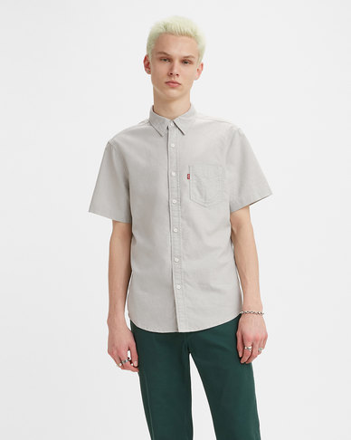 Essentials Men's Regular-Fit Short-Sleeve Pocket Oxford Shirt