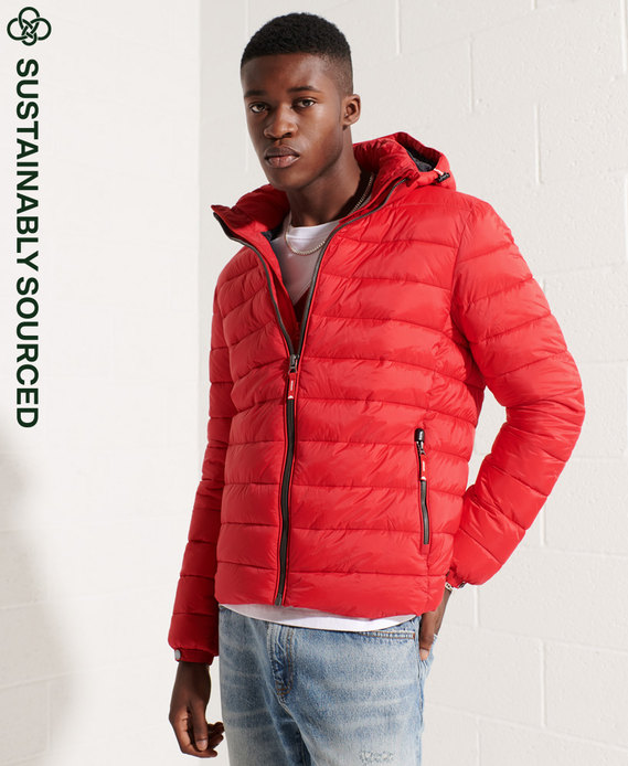 Mens Superdry Spors Puffer Jacket in Green and Black - Green Puffa Jacket  by Superdry - UK Stockist of Superdry