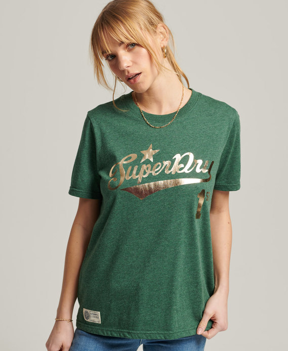 Vintage Script Style College T-Shirt | Superdry