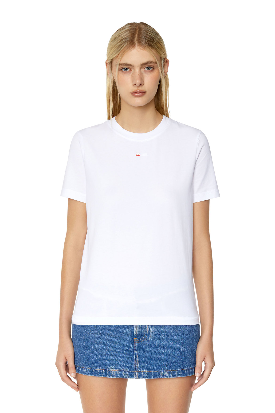 T-shirt with embroidered micro logo | Diesel