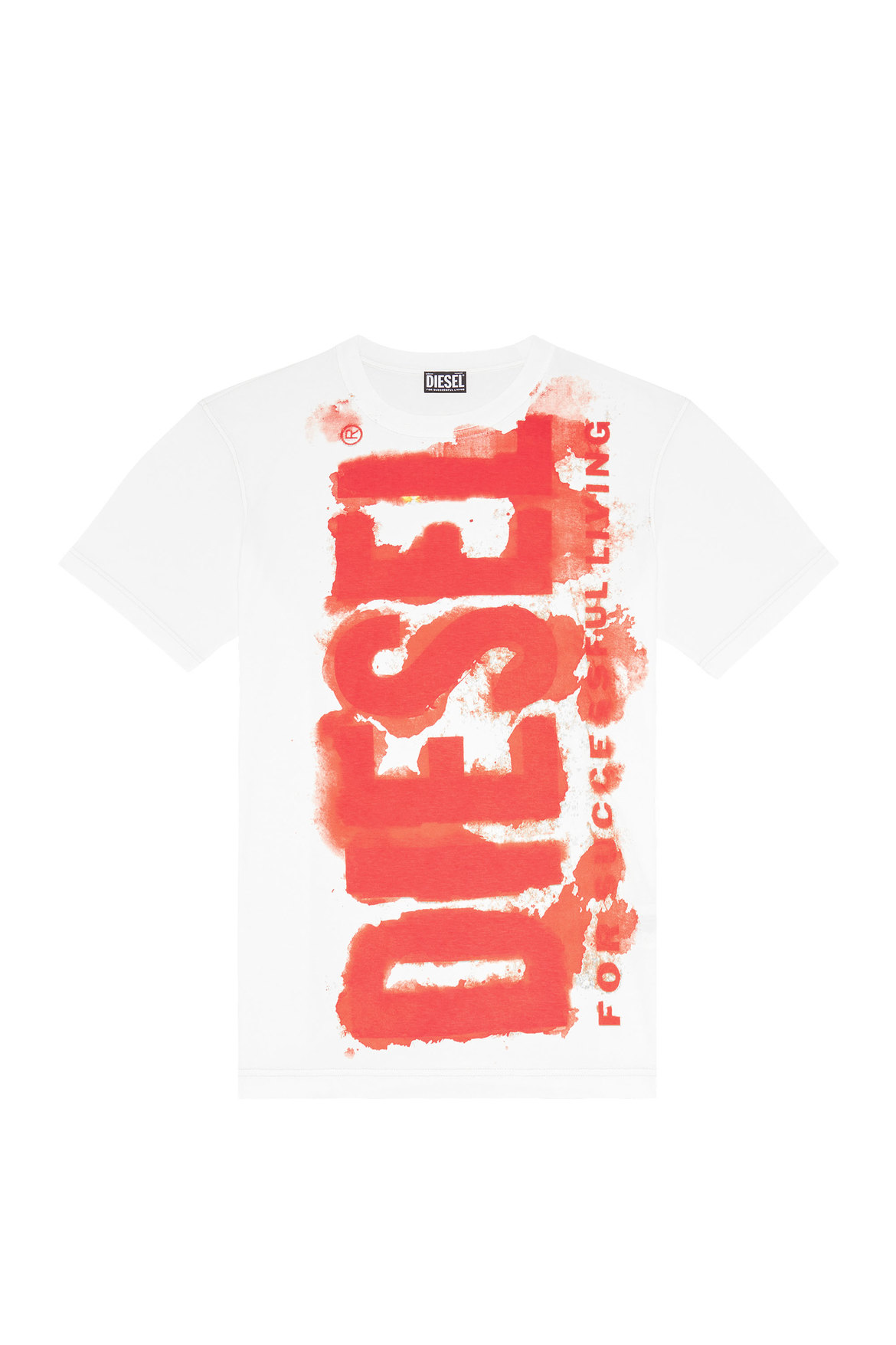 T-shirt with bleeding logo print | Diesel