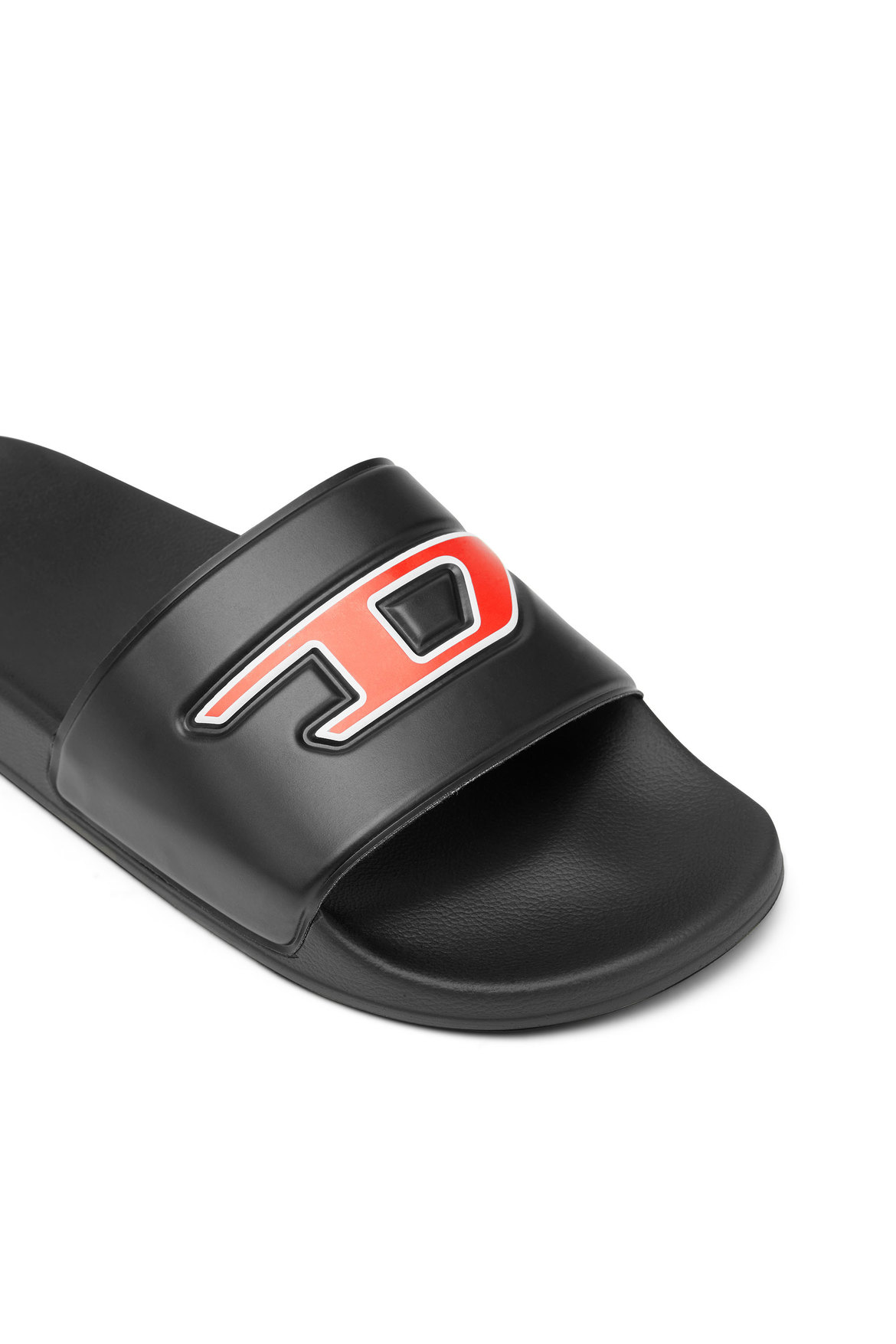 Pool slides with embedded D logo | Diesel