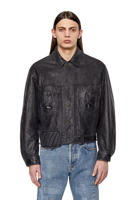 Cracked leather jacket | Diesel