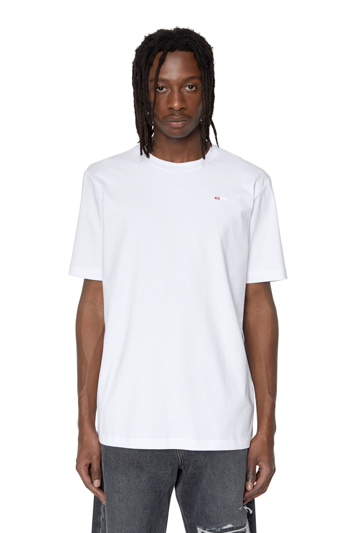 T-shirt with micro-embroidered logo | Diesel