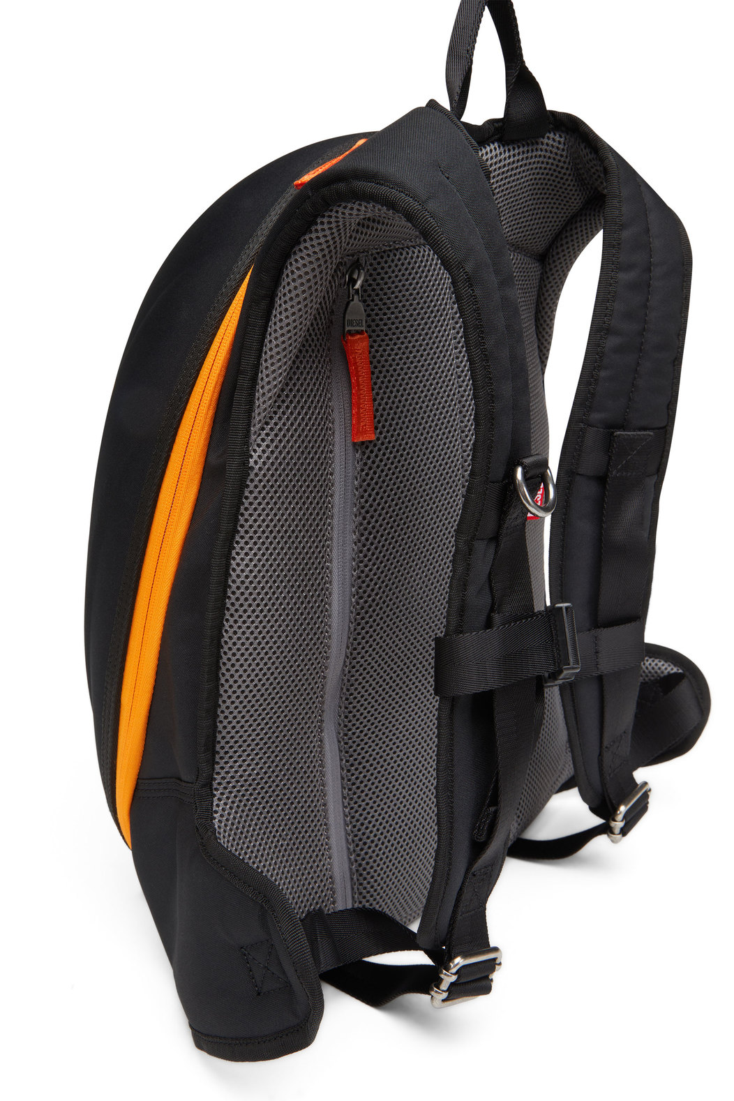 Backpack with embossed logo
