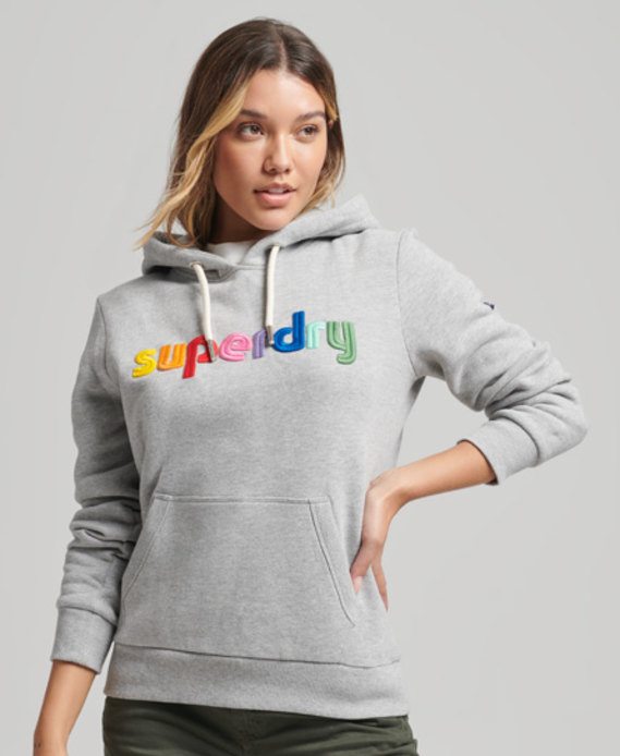 Embroidered Rainbow Logo Hoodie
