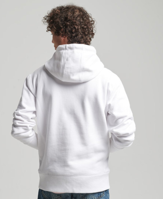 Embroidered Micro Logo Loose Fit Hoodie | Superdry