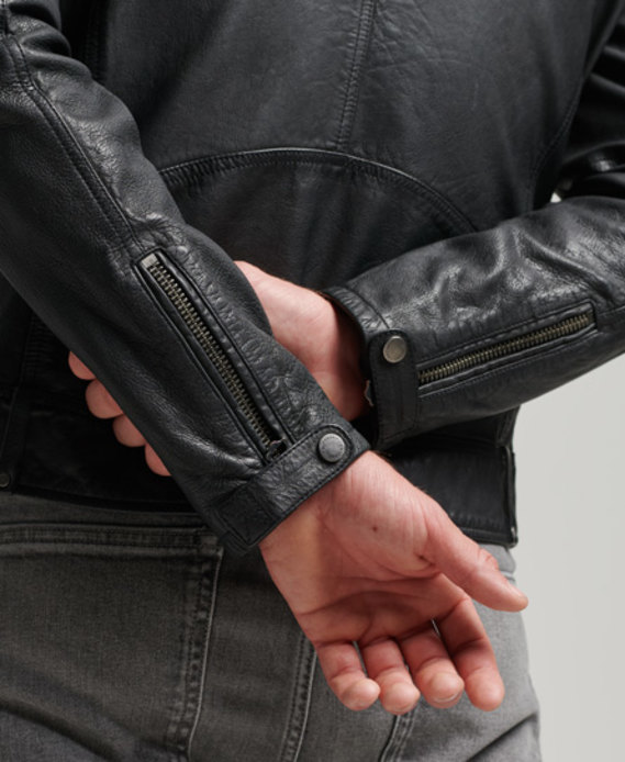 Leather Biker Jacket | Superdry