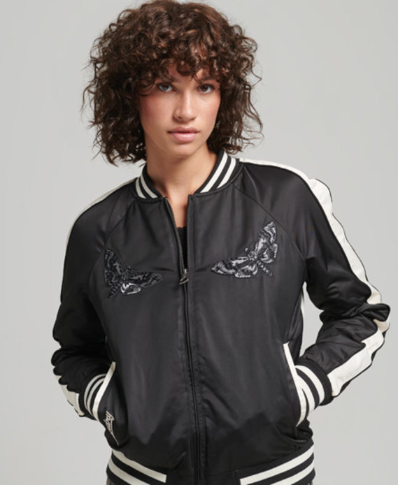 Buy Pink Silk Organza Embroidered Bomber Jacket For Women by Talking  Threads Online at Aza Fashions.