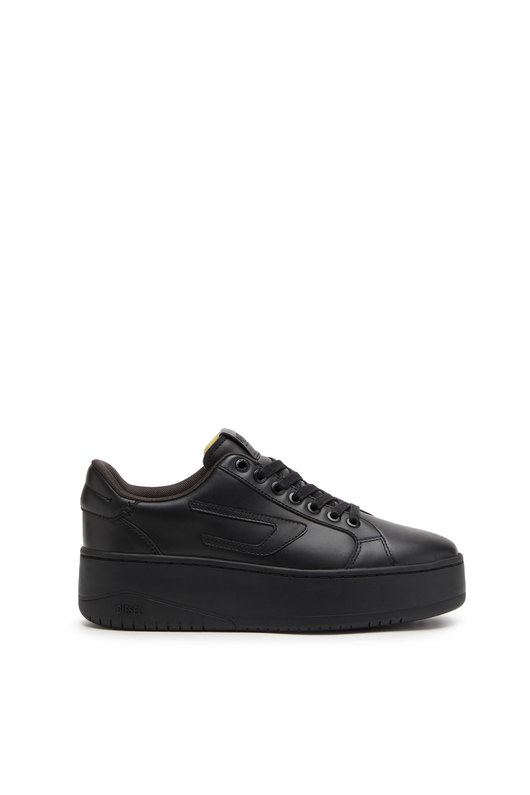 Flatform sneakers in leather