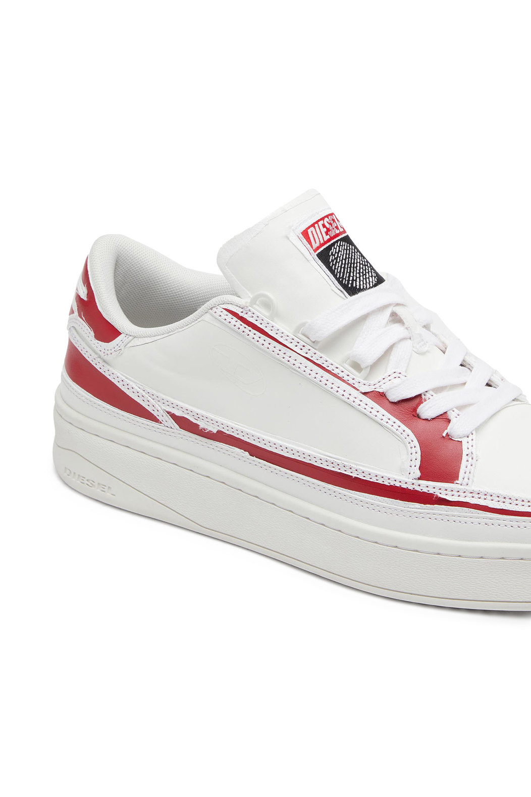 Low-top sneaker with tear-away fabric