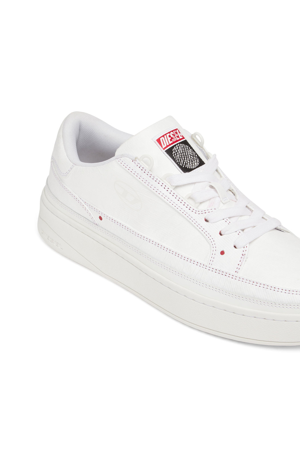 Low-top sneaker with tear-away fabric
