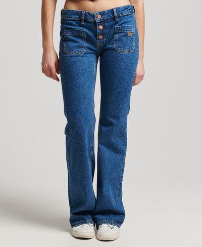 Organic Cotton Vintage Low Rise Slim Flare Jeans