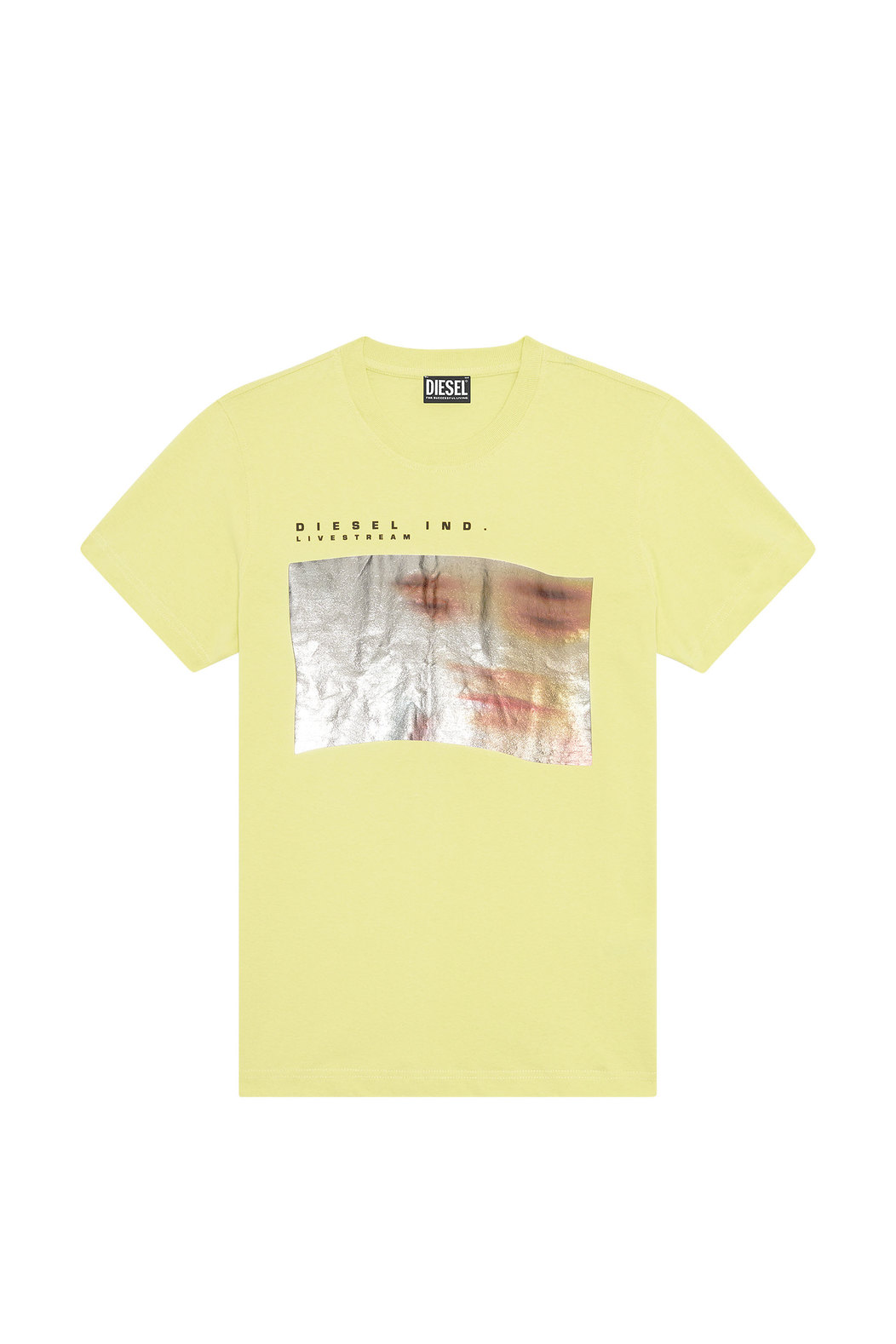 T-shirt with metallic blurry-face print