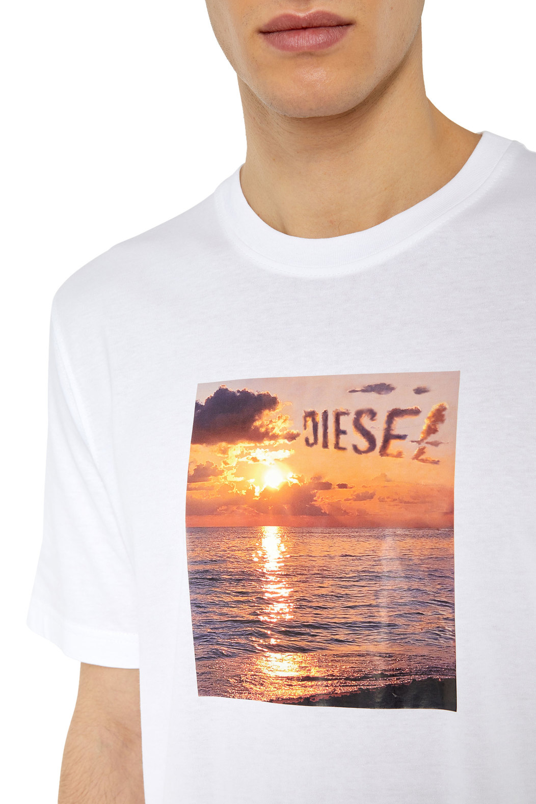 T-shirt with Diesel sunset print