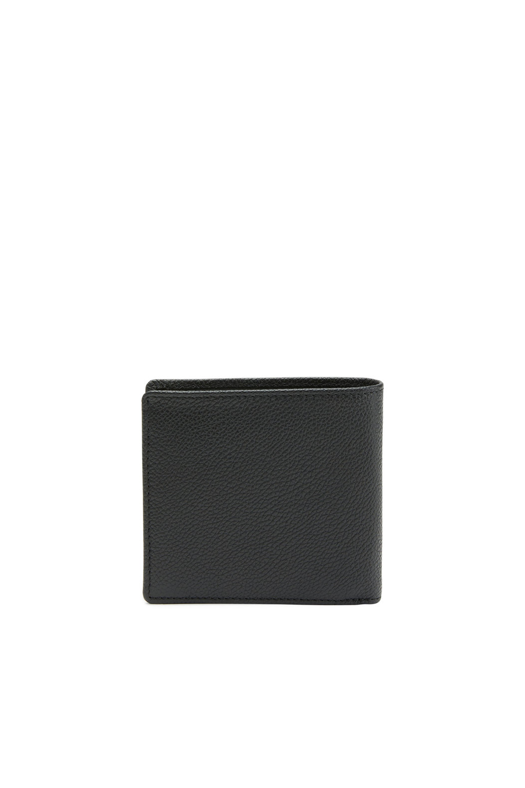 Bi-fold wallet in grainy leather