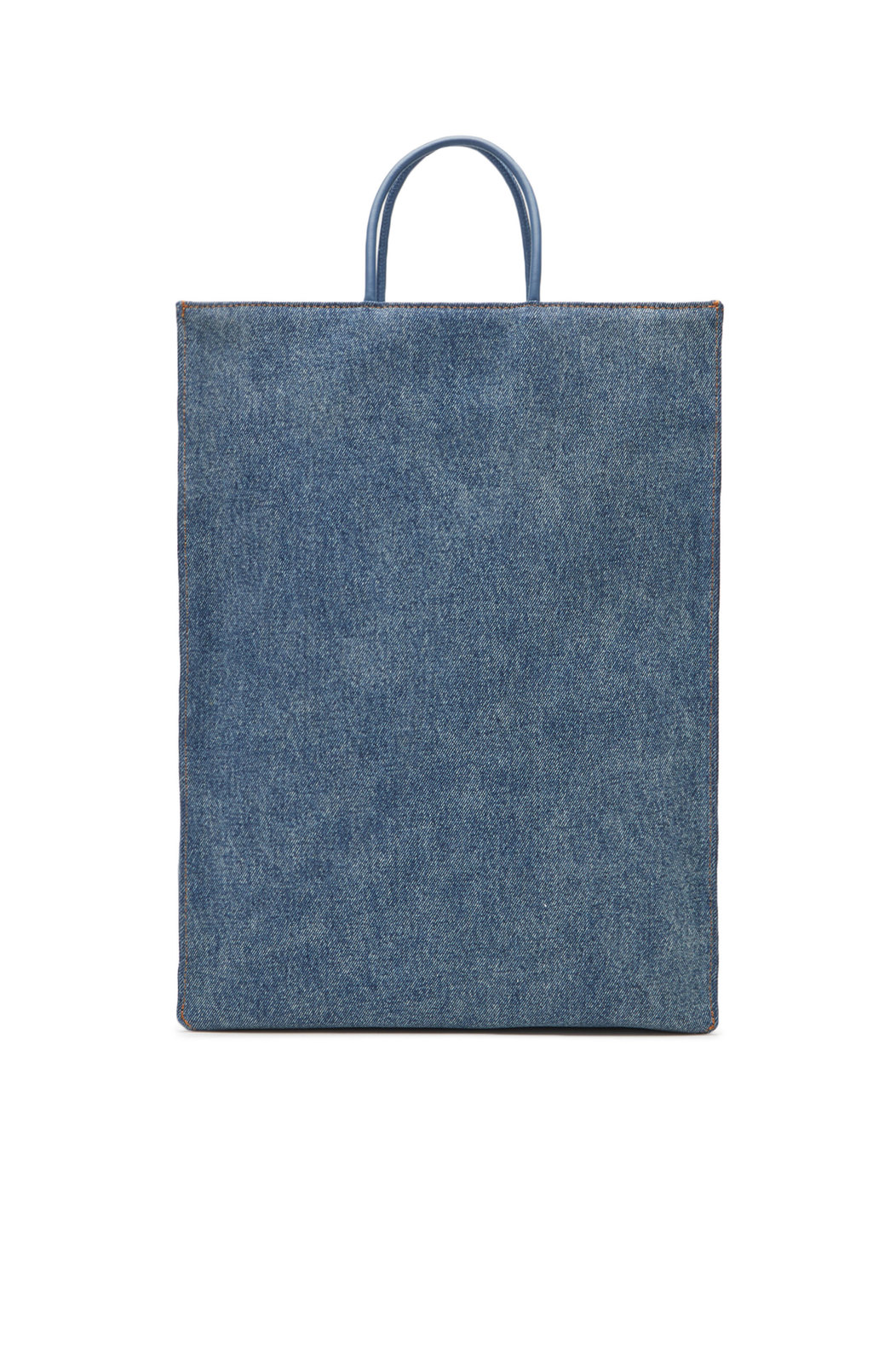 Large tote in overdyed denim