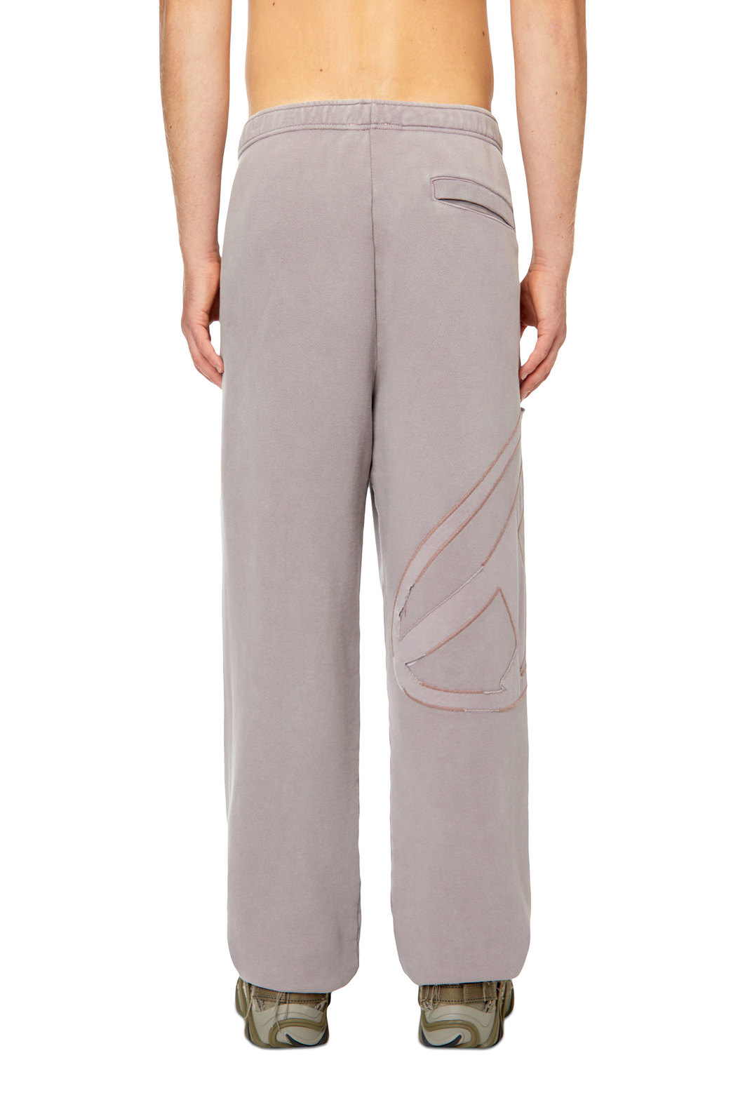 Track pants with peel-off maxi oval logo