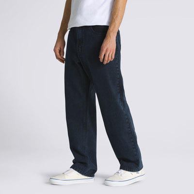 NICK MICHEL CHECK-5 LOOSE TAPERED DENIM TROUSERS