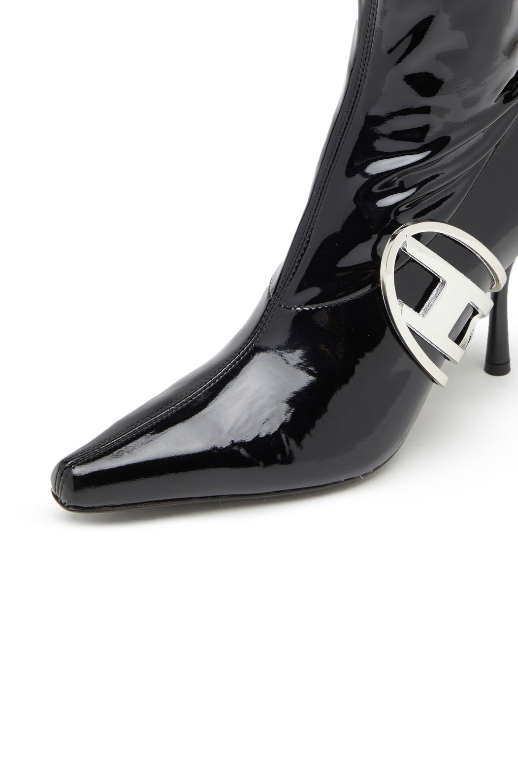 D-Eclipse BT - Patent ankle boots with oval D plaque