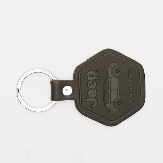 COMPASS EMBOSSED KEYRING