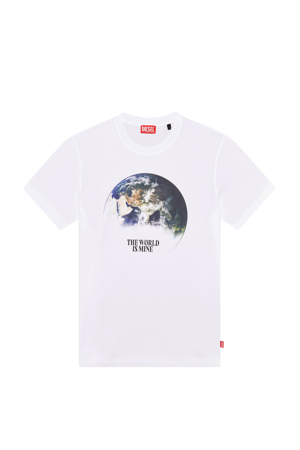 T-shirt with digital globe print