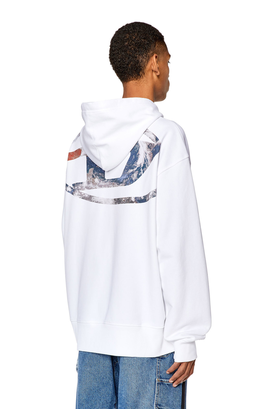 Hoodie with Planet logo print