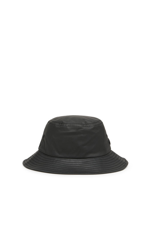 Bucket hat in coated twill