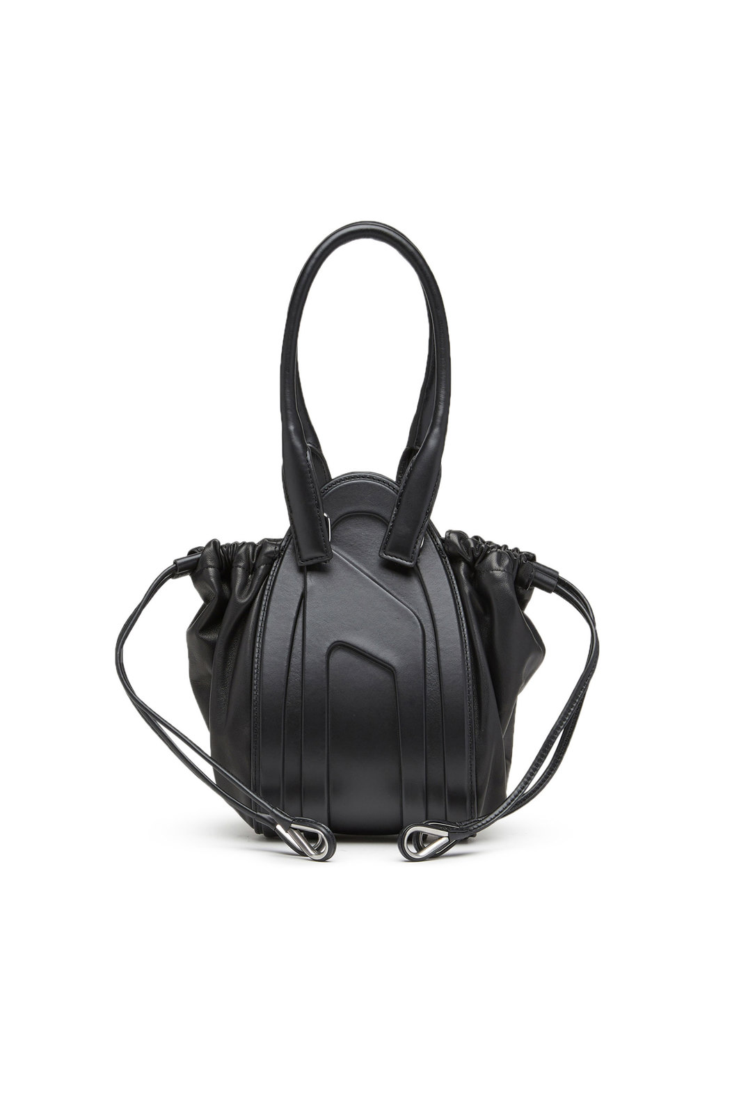 Fold XS - Oval logo handbag in nappa leather
