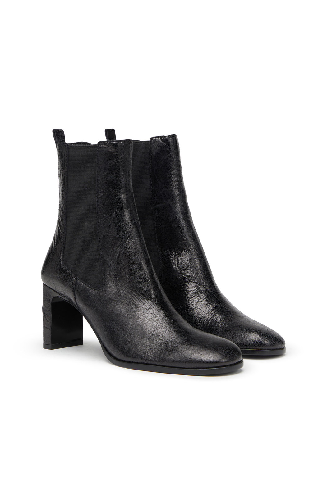D-Giove AB - Heeled Chelsea boots in wrinkled leather