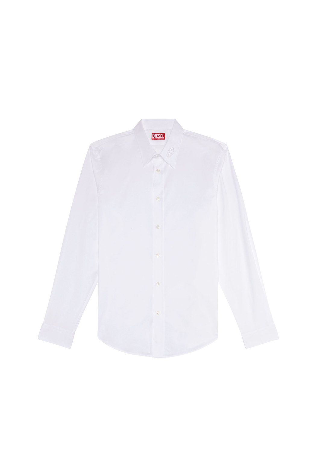 Micro-twill shirt with tonal embroidery