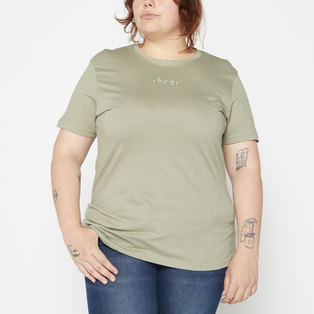 SMALL LOGO EMBRIODERED T-SHIRTPLUS SIZE