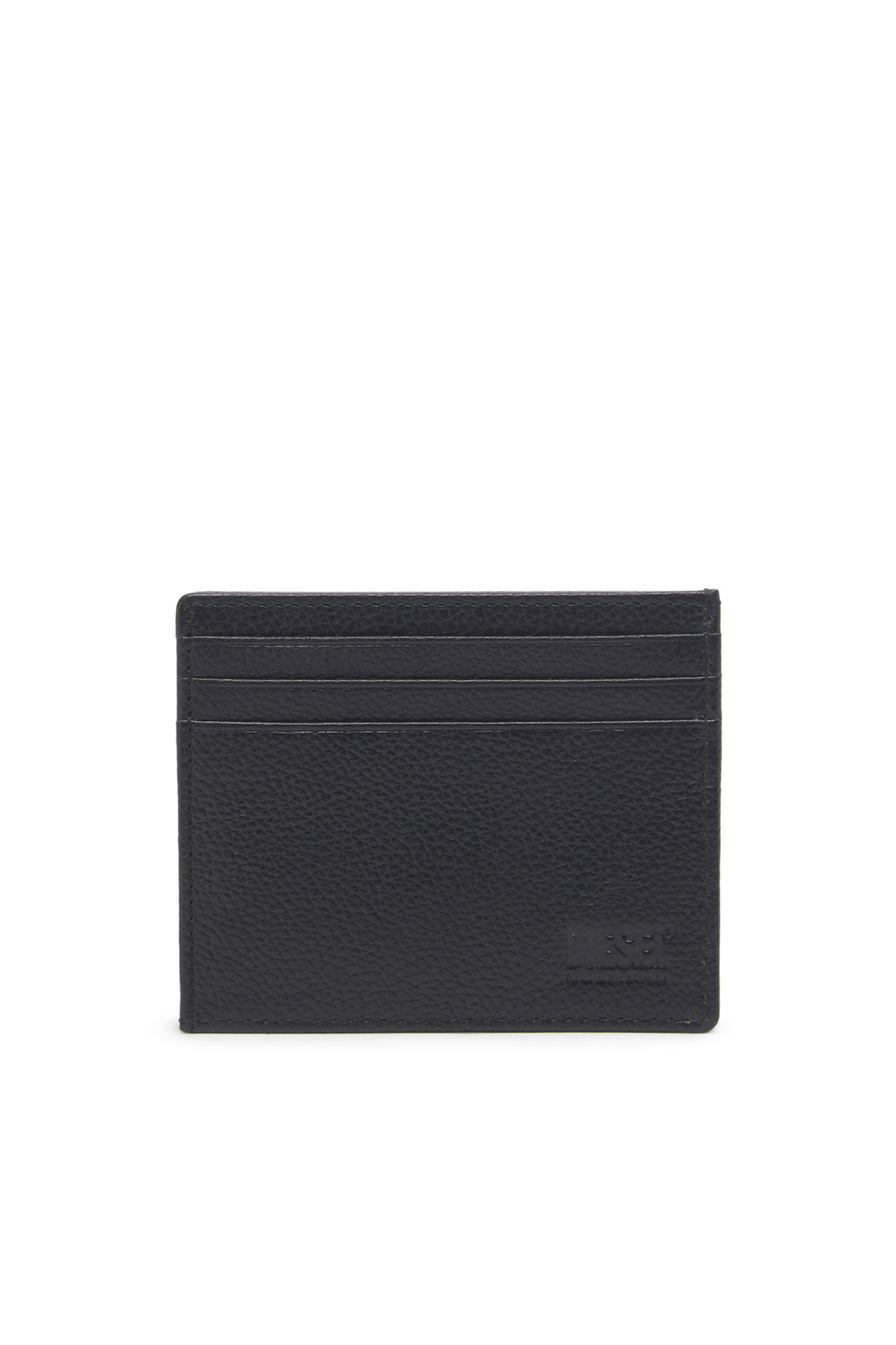 Card case in grained leather