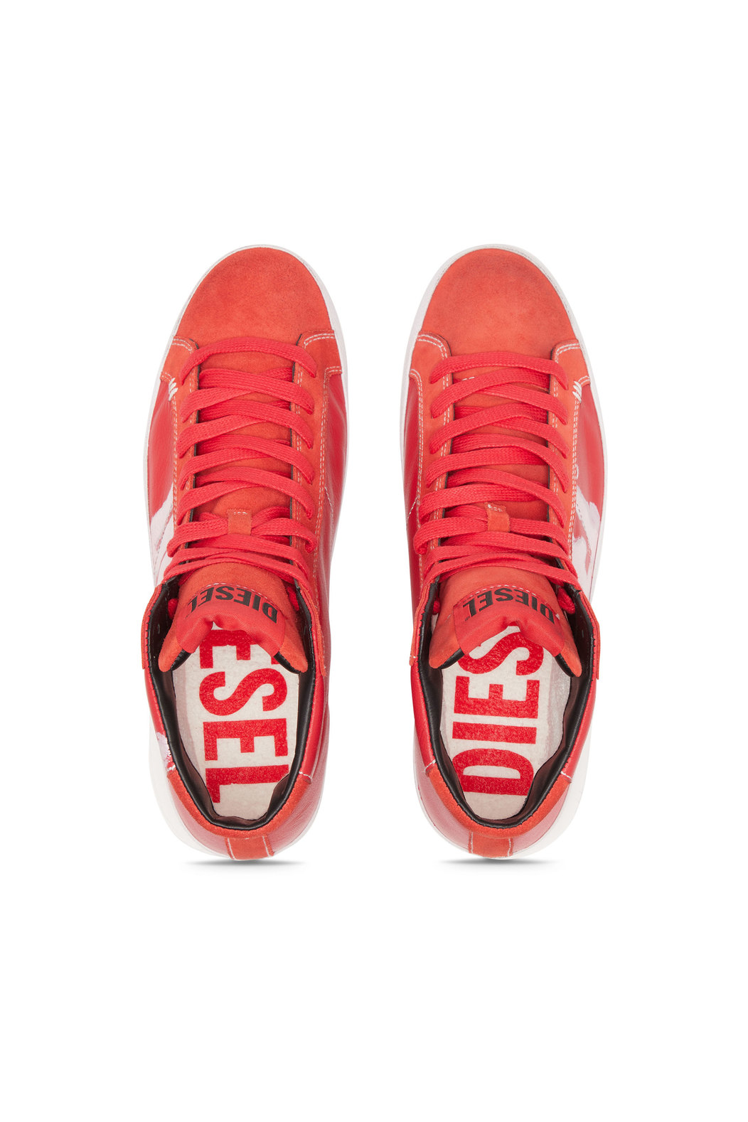 S-Leroji Mid X - High-top sneakers with bleeding logo