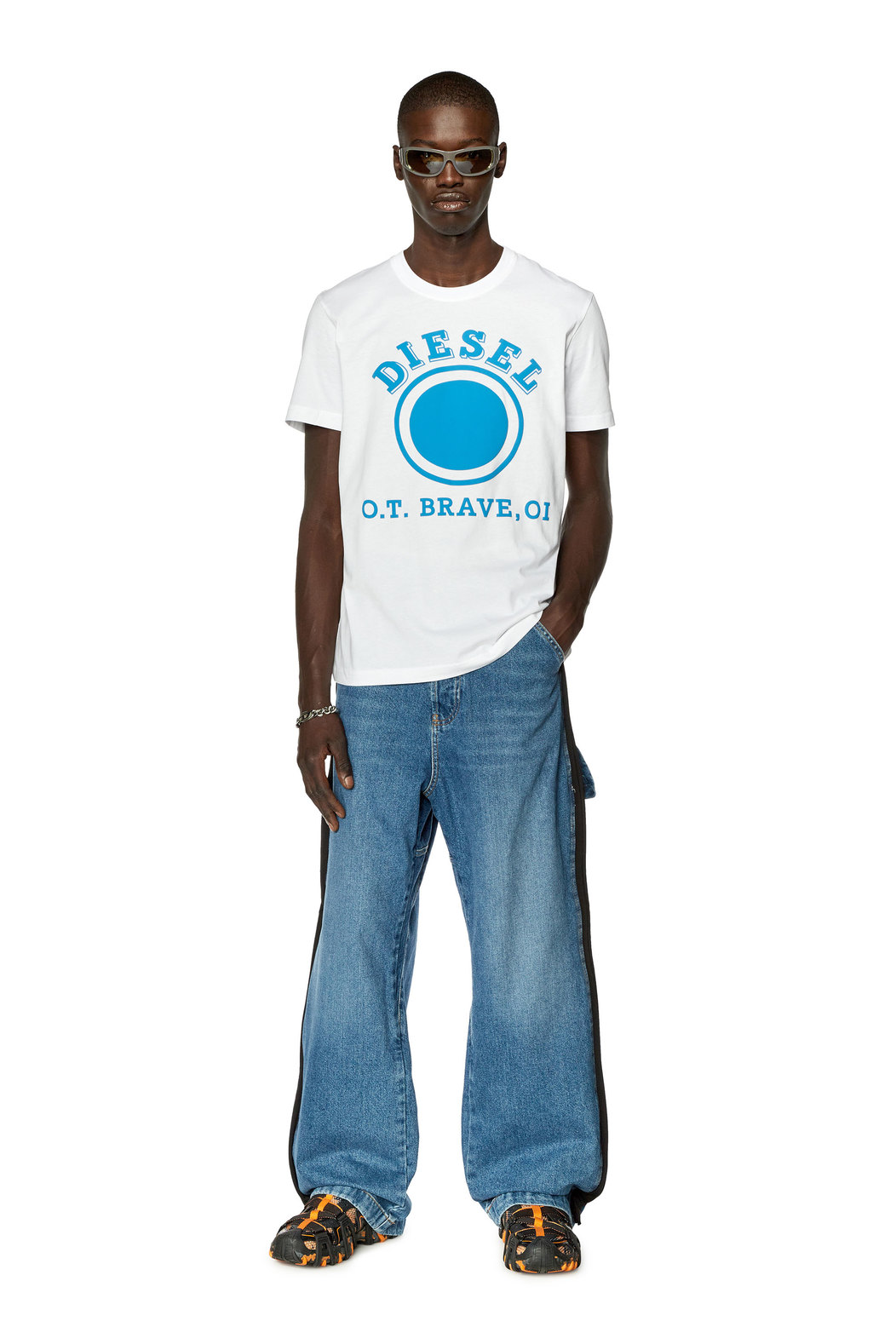 T-shirt with Diesel O.T. Brave print