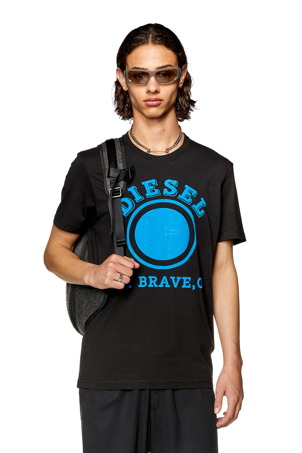 T-shirt with Diesel O.T. Brave print