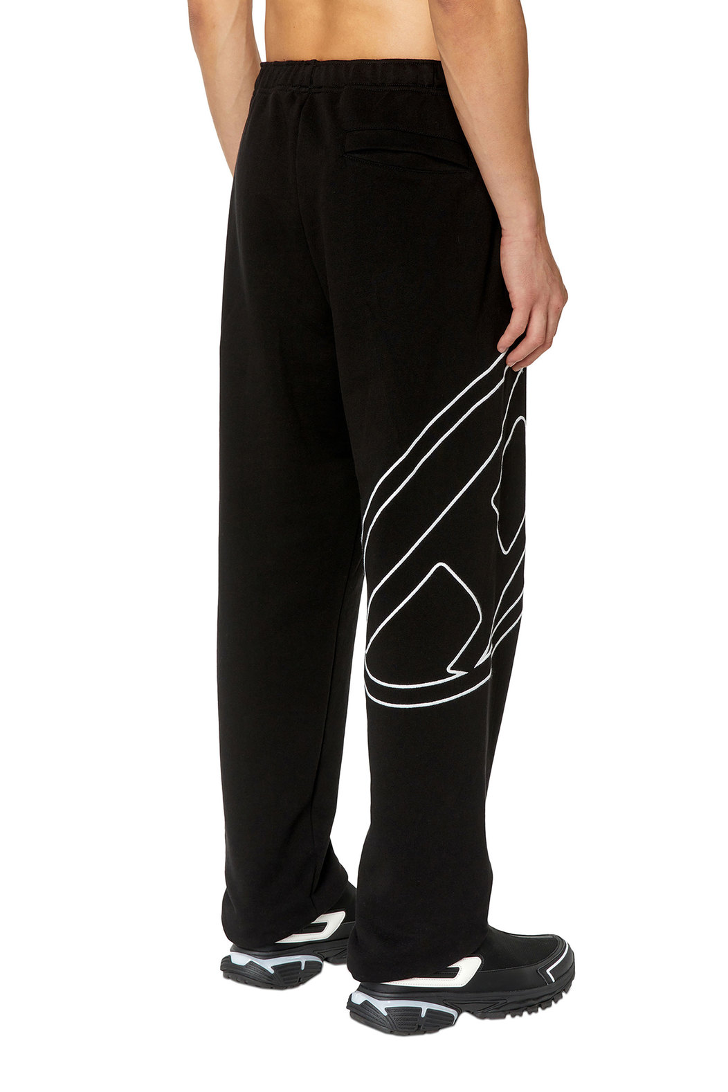 Track pants with mega oval D