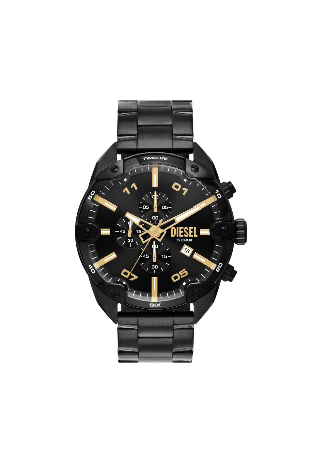 Spiked Chronograph Stainless Steel Watch